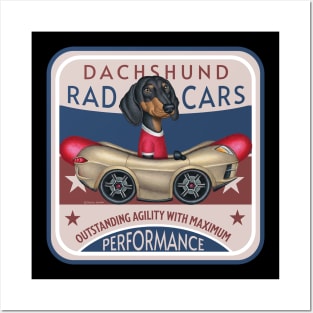 Dachshund Rad Cars Posters and Art